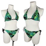 Nowy strój kostium kąpielowy bikini 40,L wzór liście BonPrix komplet