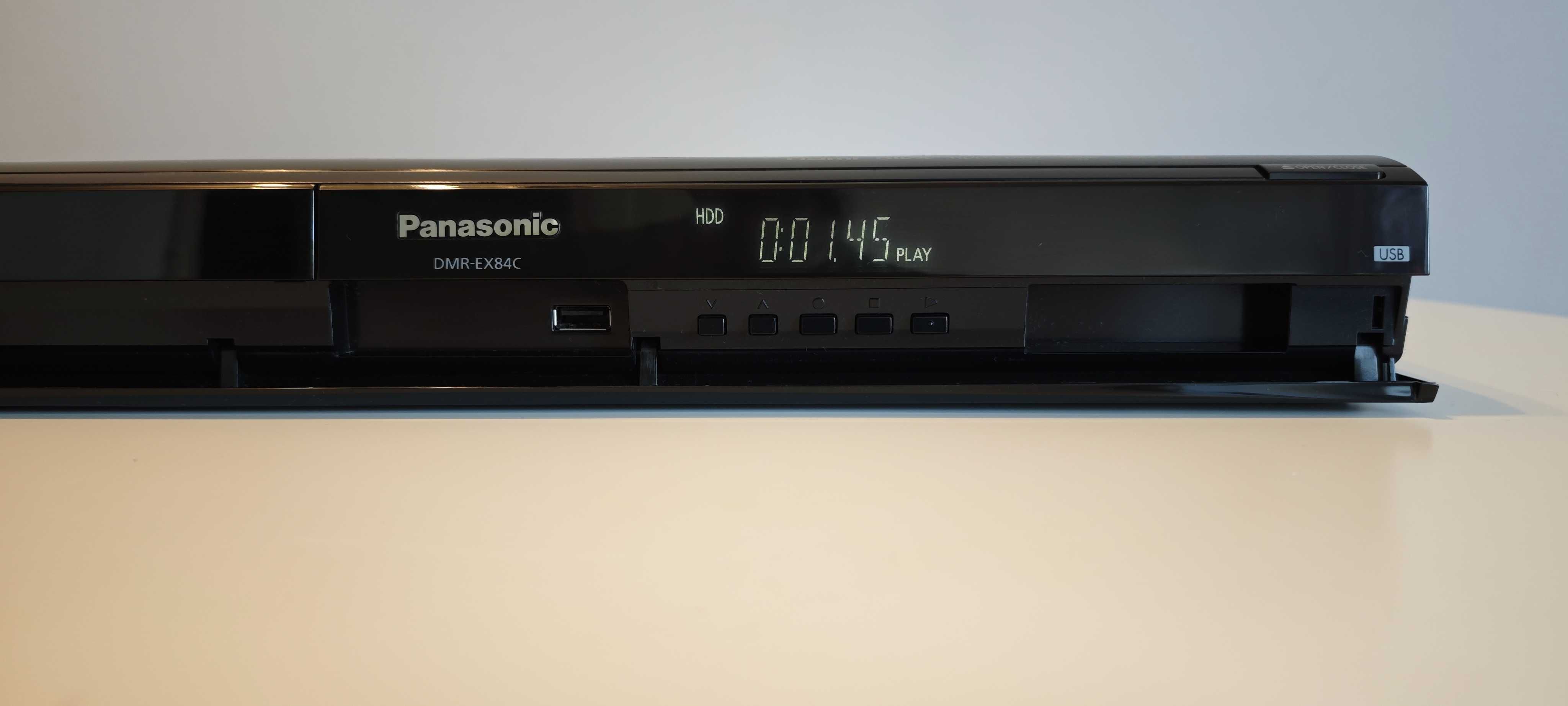 Nagrywarka z dyskiem HDD160GB Panasonic DMR-EX84C +Pilot Pl menu USB