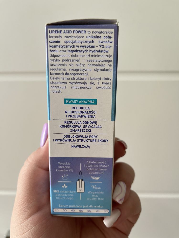 Serum nawilżające Lirene z kwasem hialuronowym z pipetą 30 ml nowe