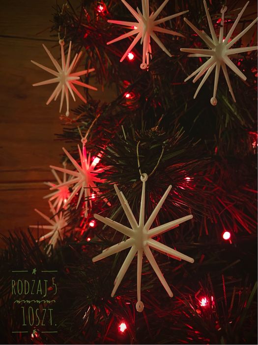 Gwiazdki choinkowe PRL bombki