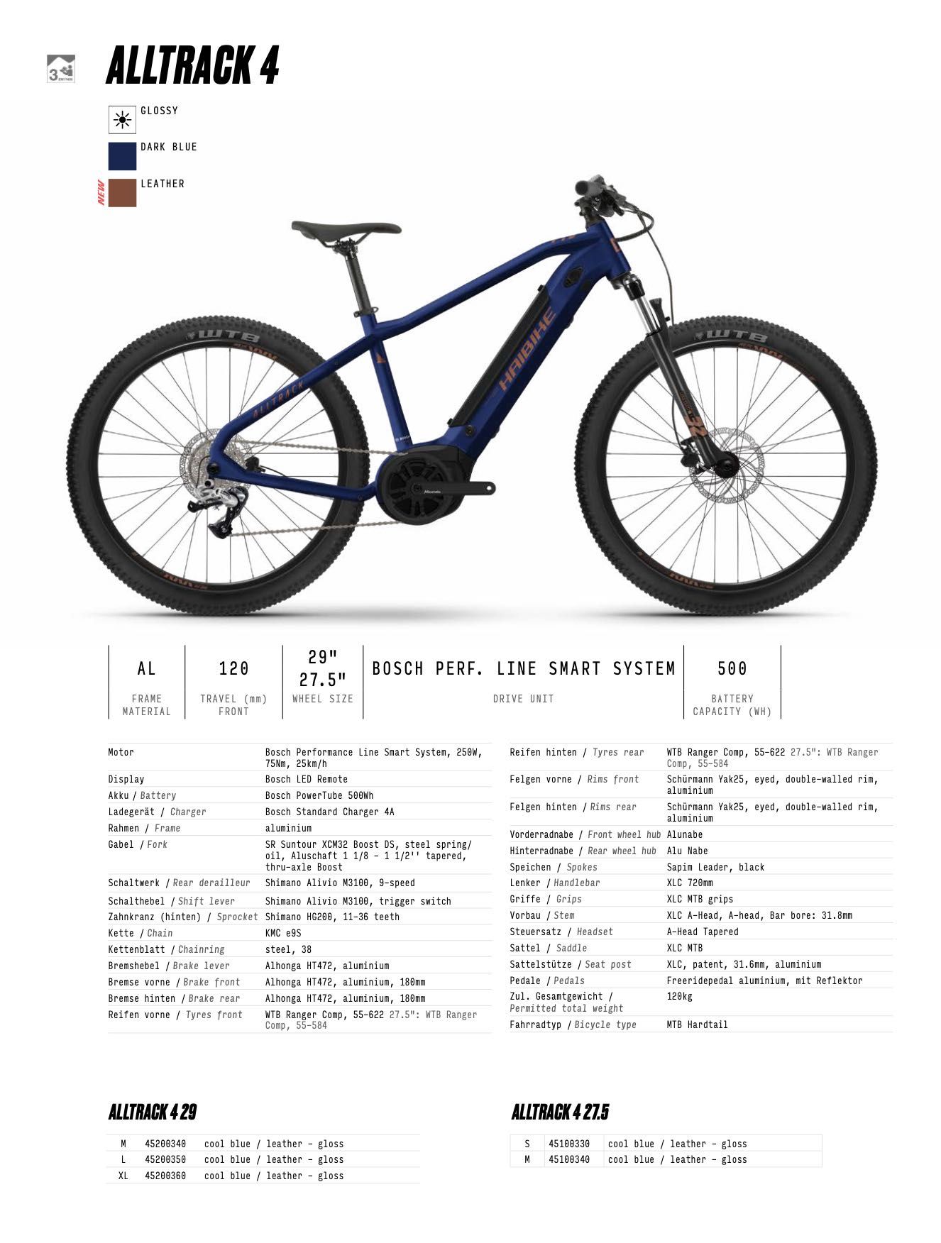 Nowy Haibike AllTrack 4 (2024) rozm. "L" - Bosch PowerTube 500Wh