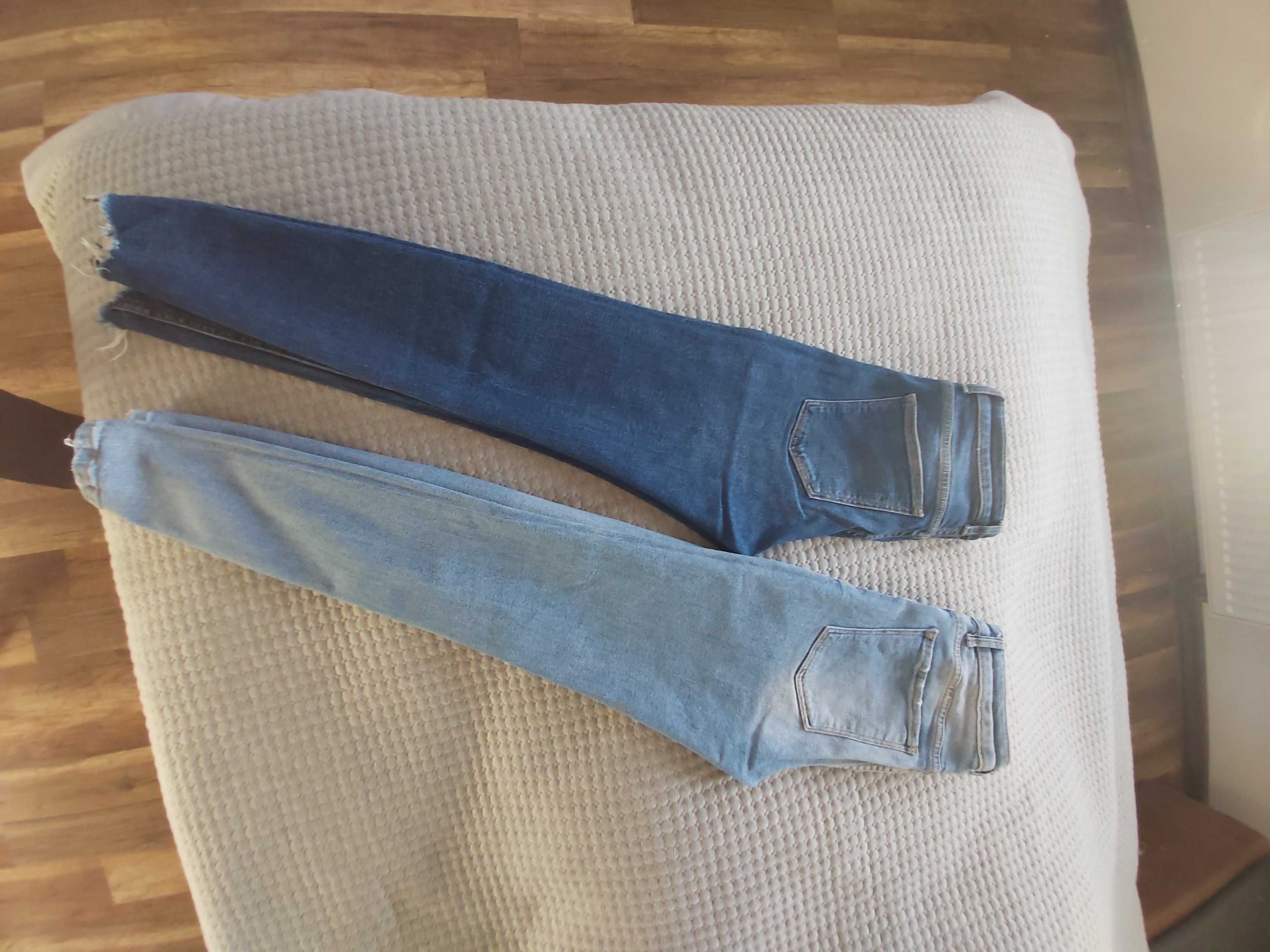 Spodnie jeans (denim) damskie. Bershka 2 pary.