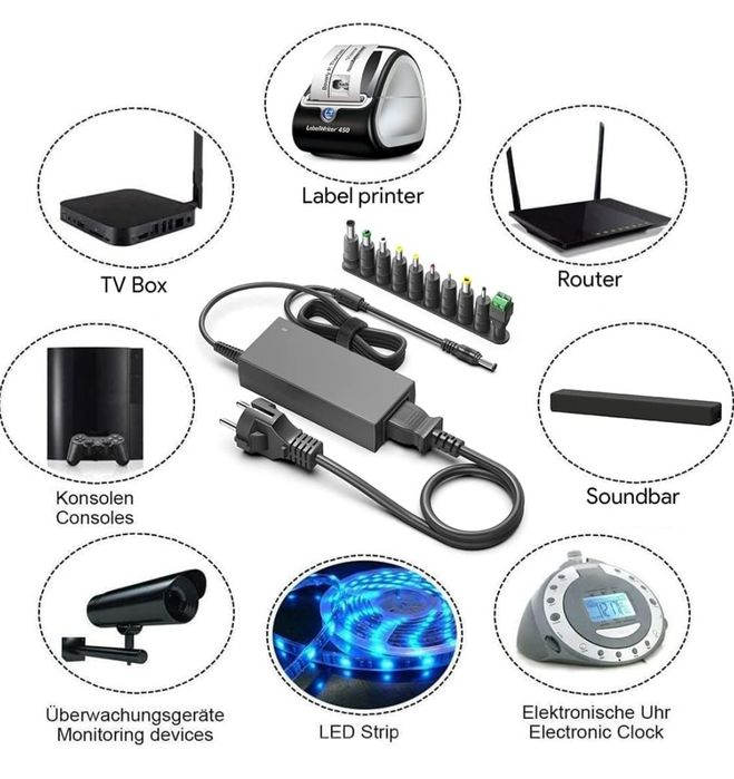 Zasilacz wtyczkowy z przewodami 42W 12V 3.5A IP44