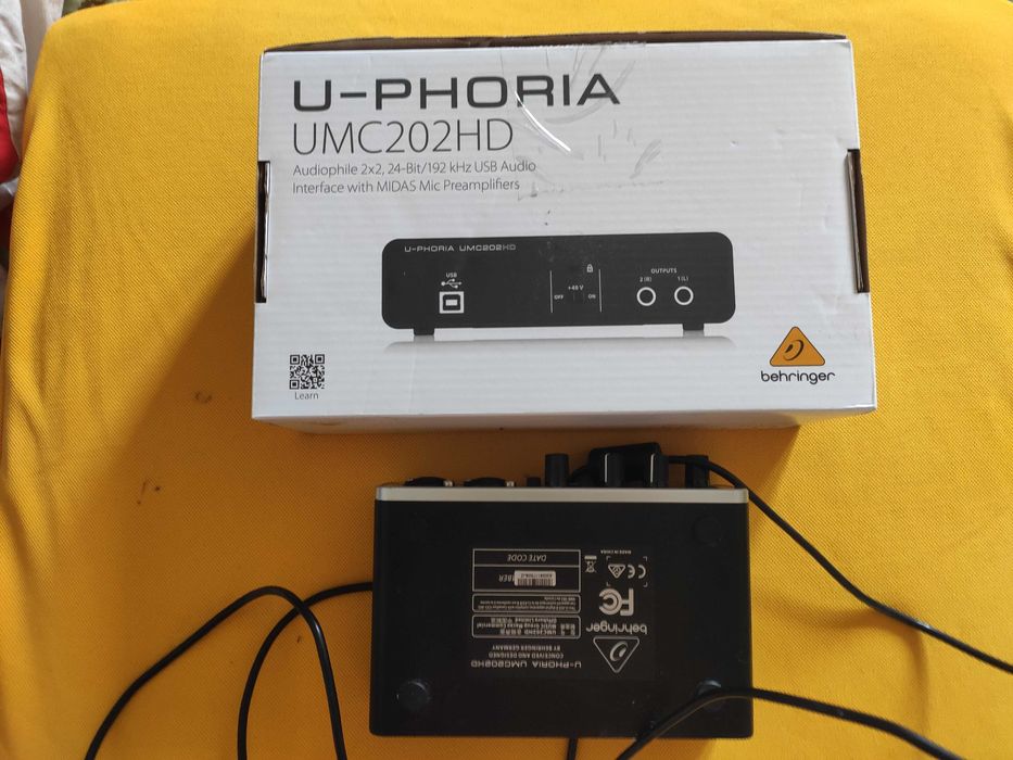 Karta dźwiękowa profesjonalna. Behringer UMC202HD Interfejs audio USB