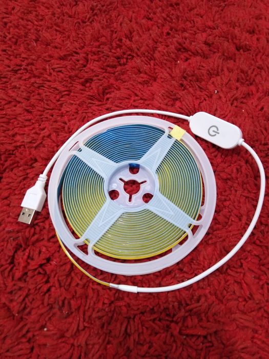 Светодиодна LED лента СОВ 5 метрів біла 5 v USB з сенсорним вимикачем