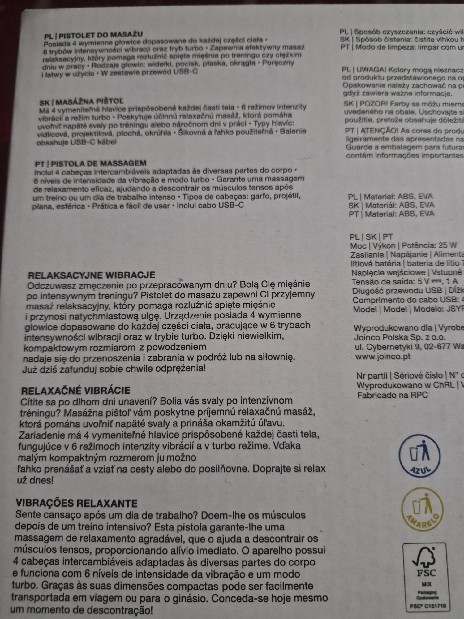 Pistolet do masażu