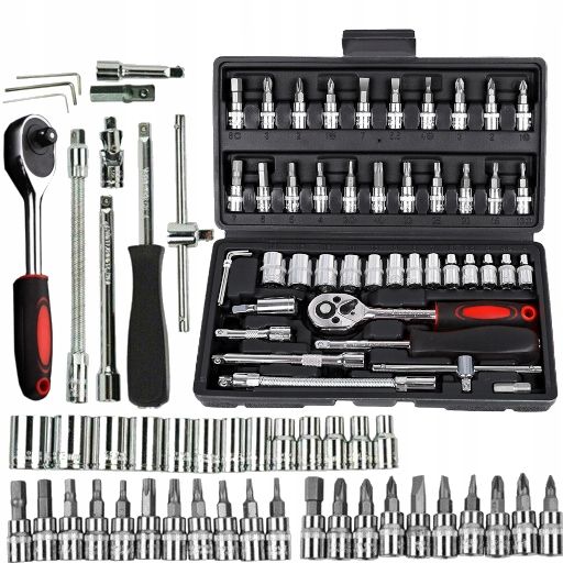 Zestaw Kluczy Nasadowych Klucze Nasadowe Bity 46el