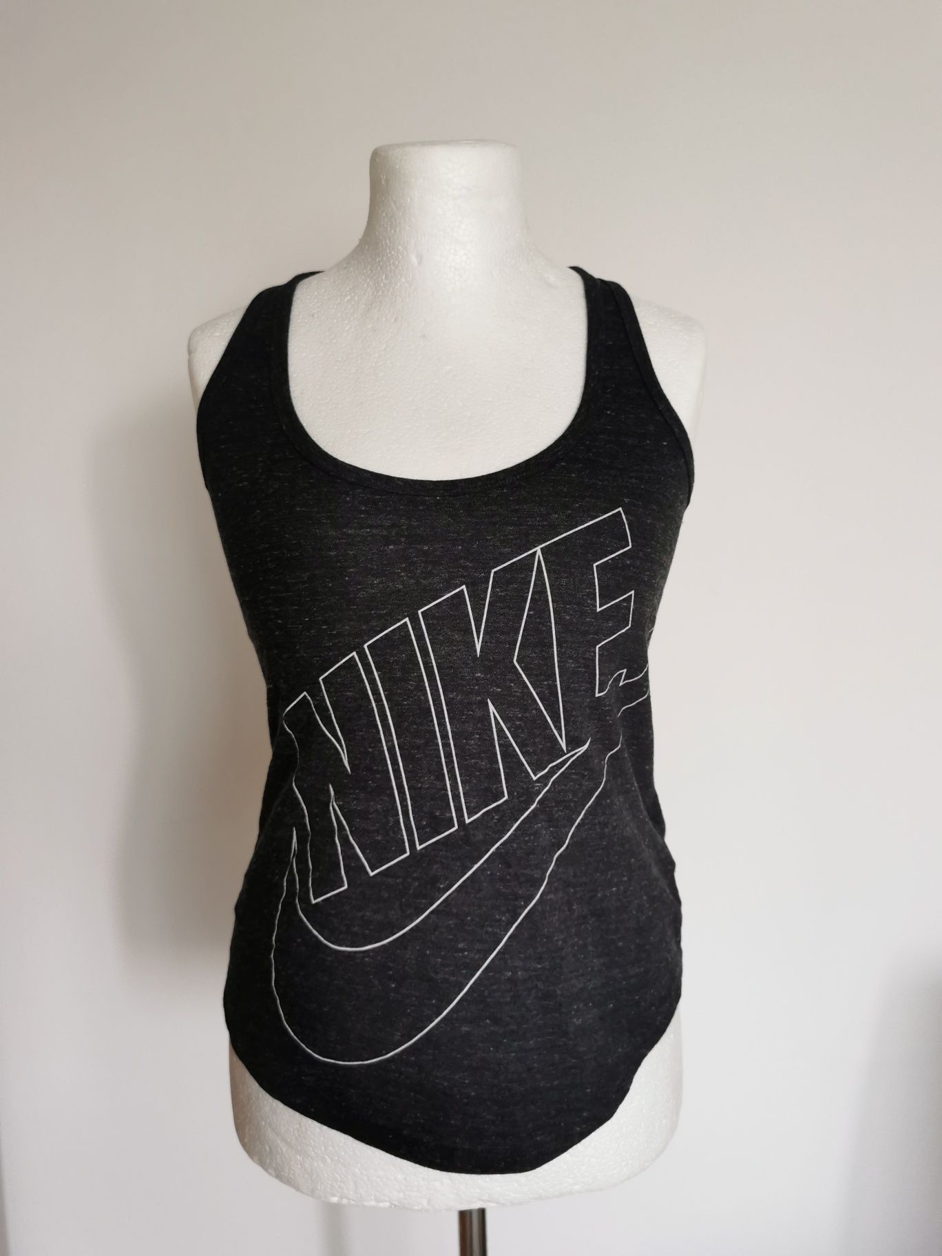Nike bokserka bluzka bawełna S top grafitowa