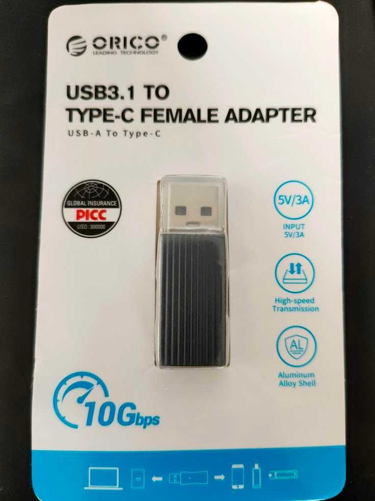 Orico переходник USB-C мама на USB-A папа OTG