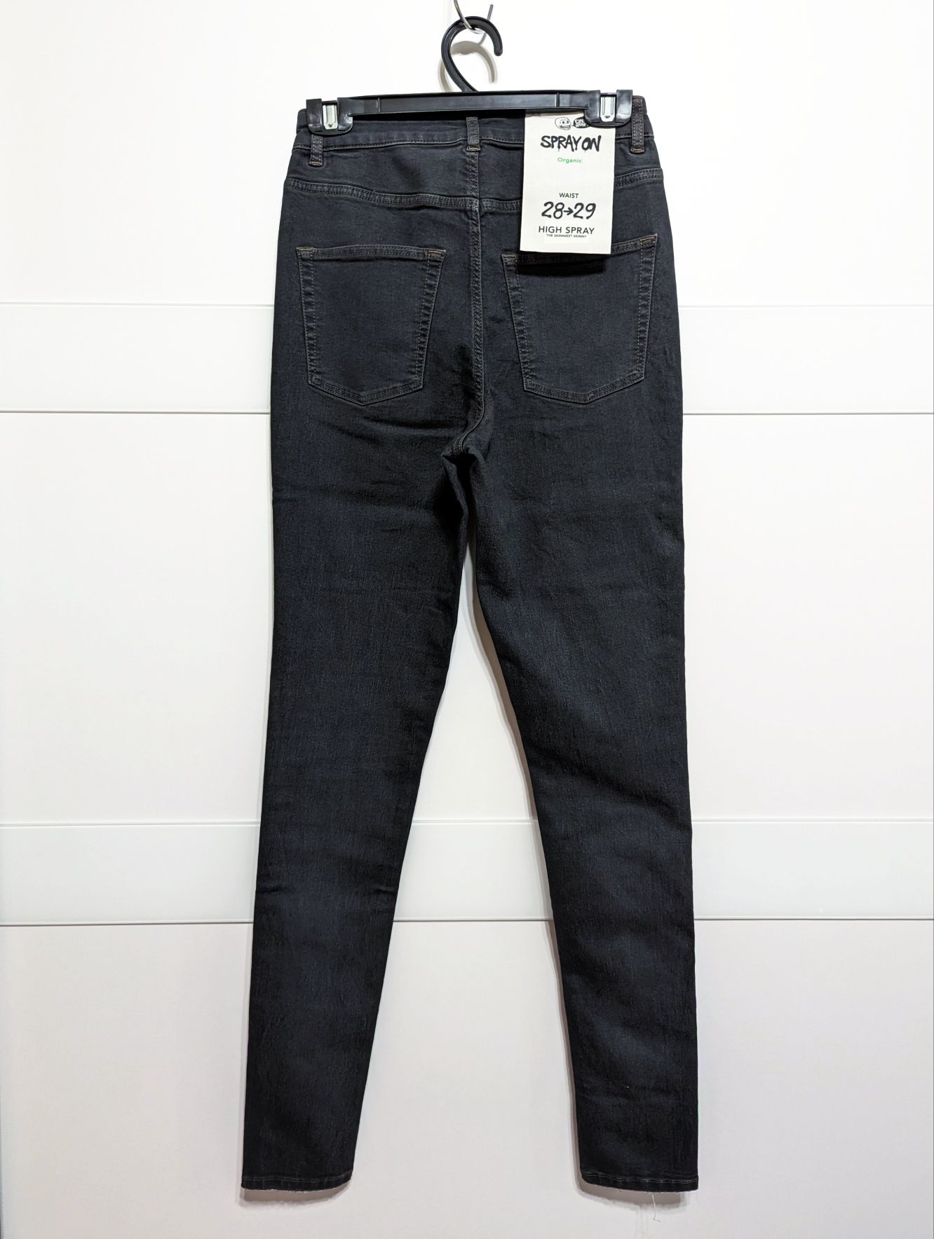 Antracytowe jeansy Cheap Monday High Spray Horror, rozmiar 28/29