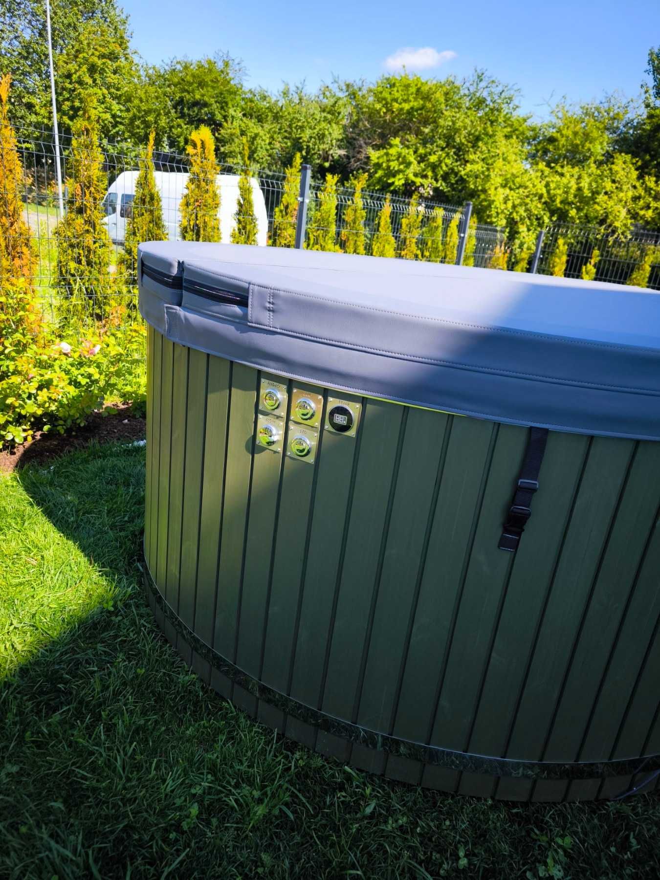 Balia ogrodowa gorąca beczka jacuzzi hydromasaż aeromasaż