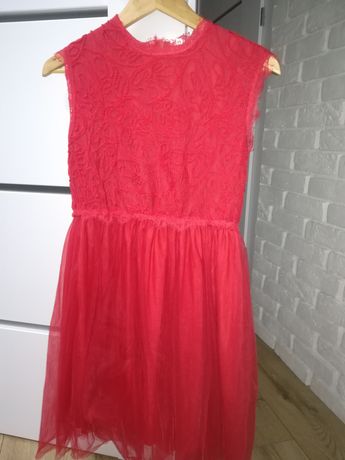 Sukienka tiul czerwona m