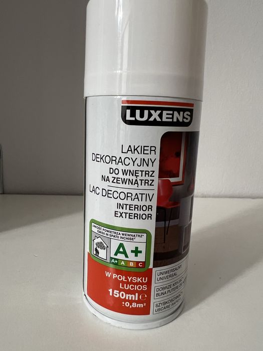 Okazja! Luxens lakier dekoracyjny biały do zewnątrz na zewnątrz 150 ml