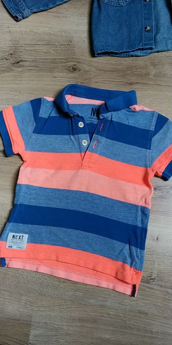 Zestaw dla chłopca 92 spodnie koszula jeans polo