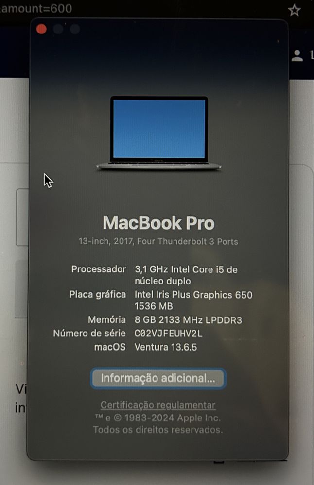 Macbook Pro Touchbar 13”