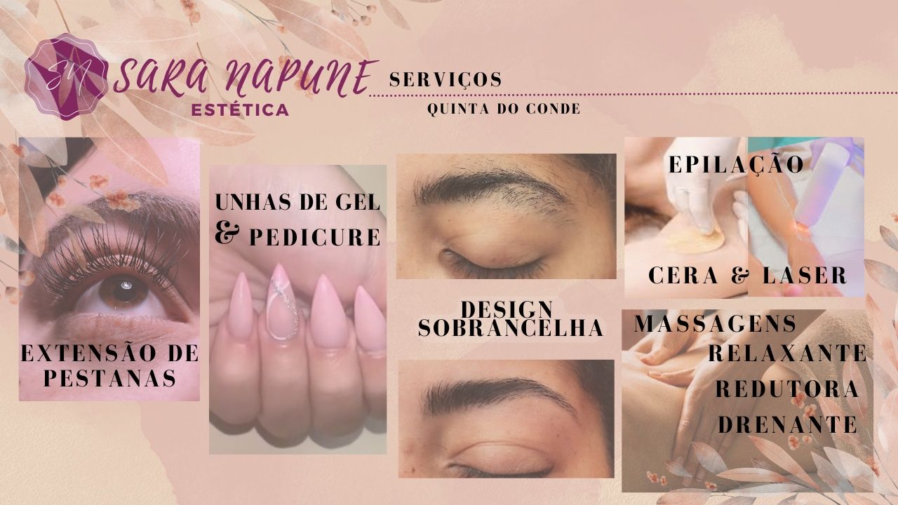 Extensão de pestanas Unhas de Gel etc..