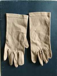 Rękawiczki skórzane zamszowe PRL