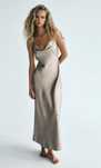 Vestido acetinado zara
