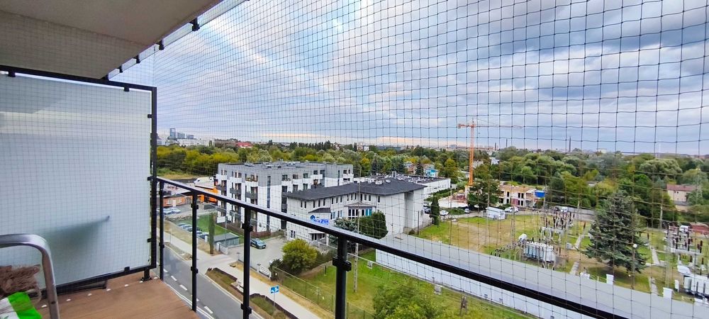 Siatka dla kota na balkon, przeciwko ptakom , montaż Warszawa