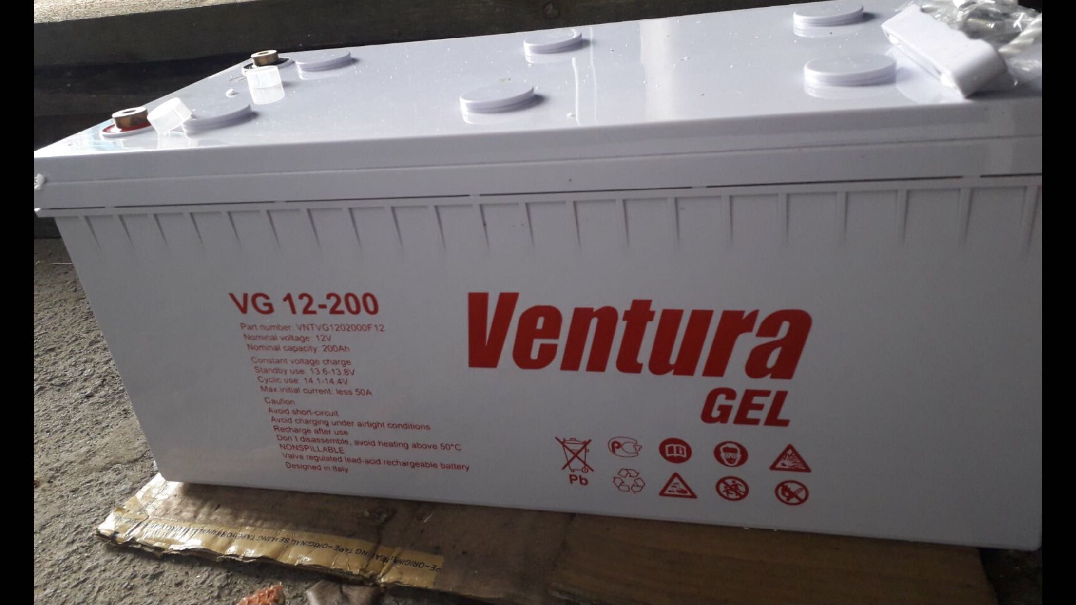 Аккумулятор VENTURA GEL , 12v- 200A, новый, в упаковке..