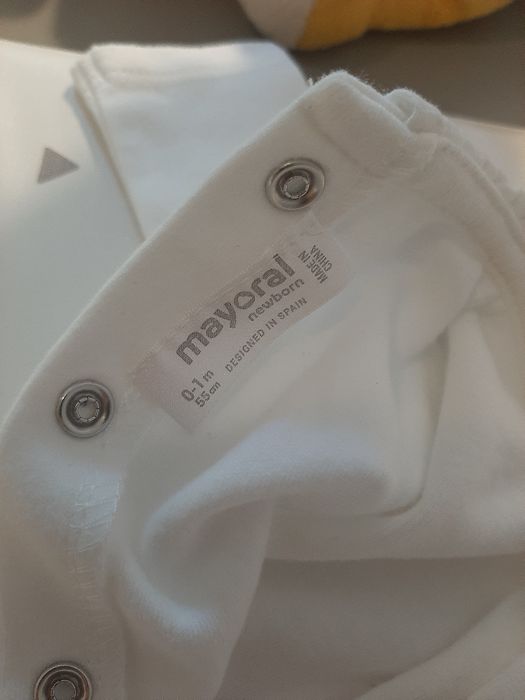 Mayoral śliczne eleganckie body chrzest 0-1mies 50-56