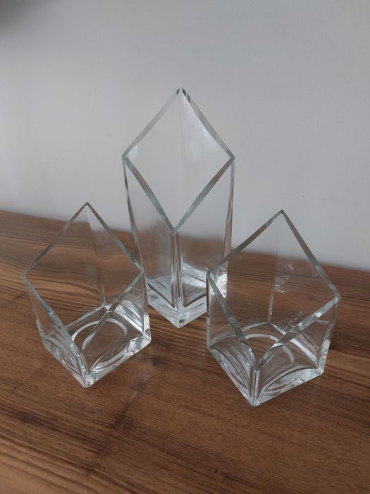 Conjunto de 3 peças de vidro