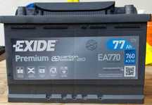 Akumulator samochodowy Exide 77 Ah, 760 A, 100% sprawności