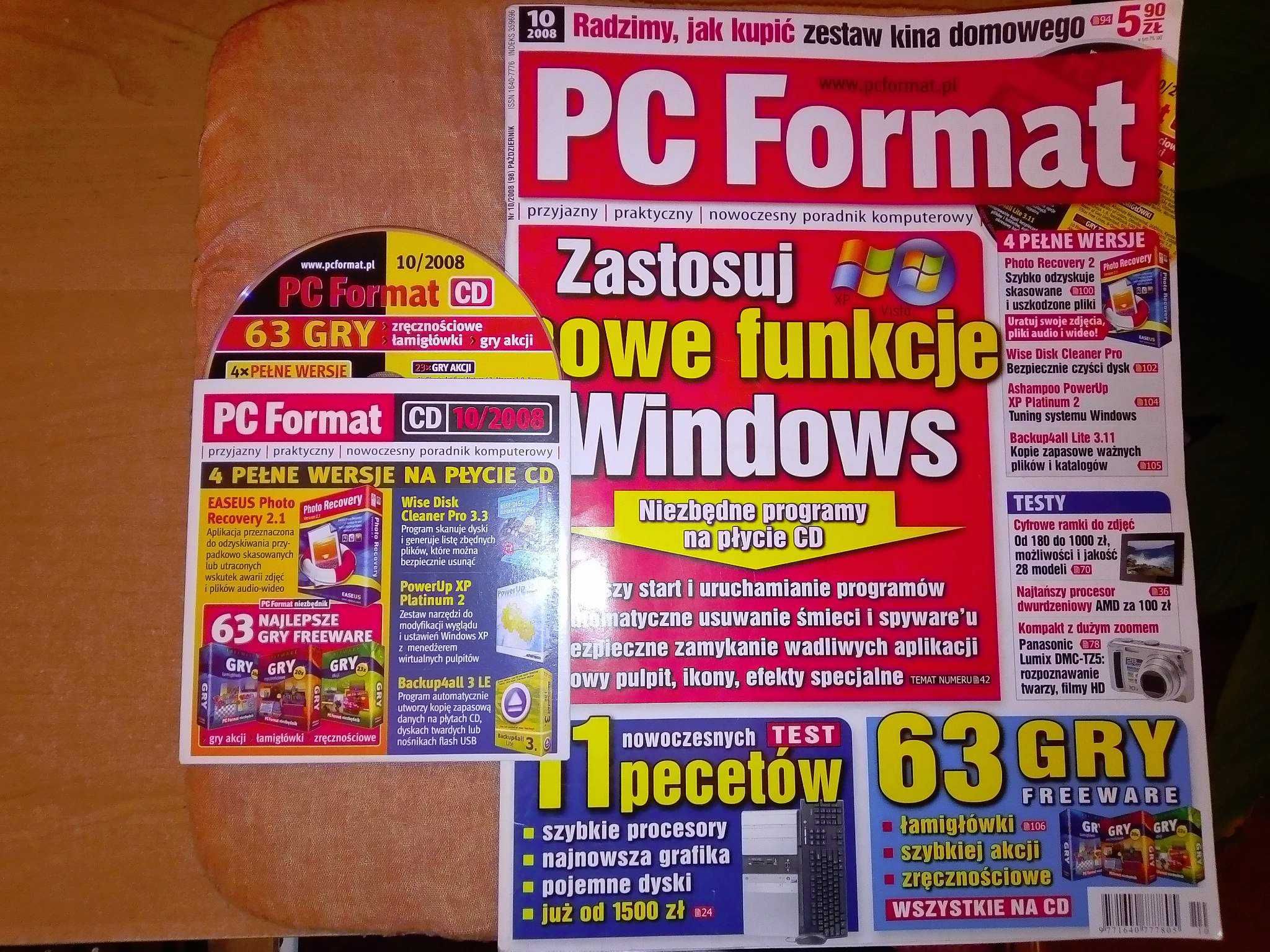 PC Format 10 2008 październik (98) Gazeta + płyta CD Czasopismo