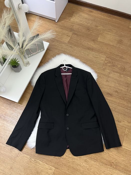 Оверсайз чорний жакет піджак пиджак блайзер батал 50 розмір матовий