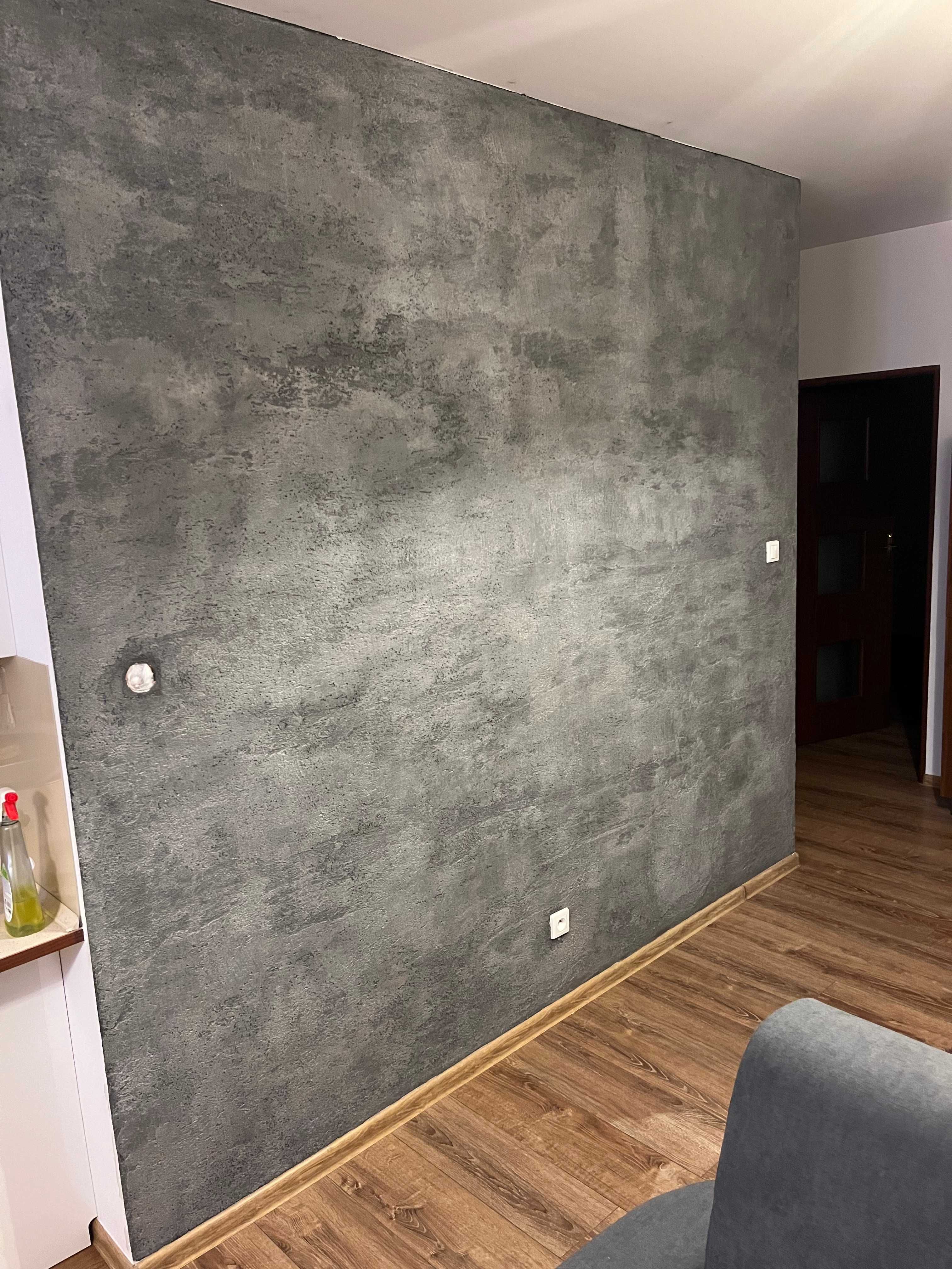 ozdobna ściana tynk strukturalny beton