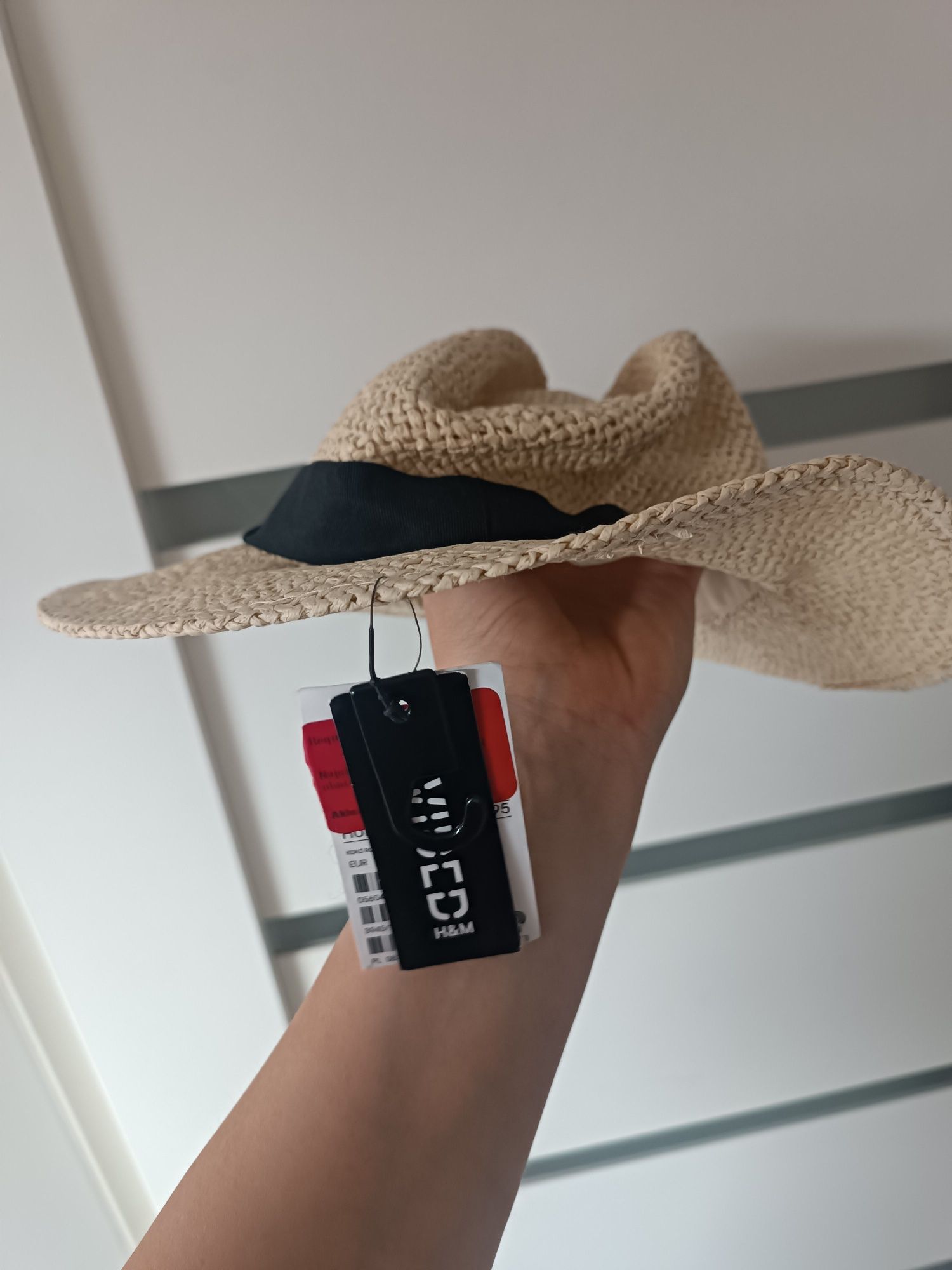 Nowy kapelusz damski Boho pleciony h&M