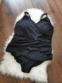 Czarny strój kąpielowy kostium kąpielowy jednoczęściowy bikini 52 6xl