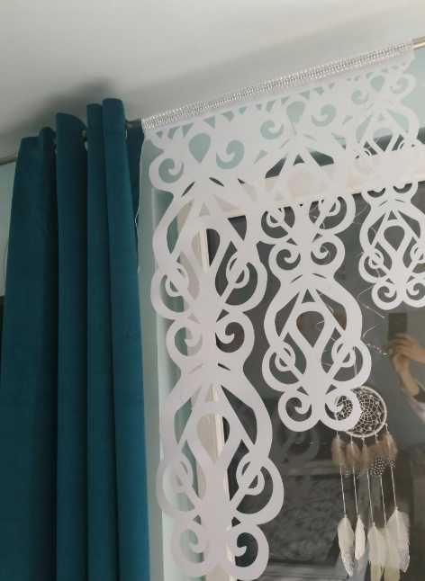 Firana panel ekranowy 60x100 cm żakard dekoracja okienna 2 sztuki