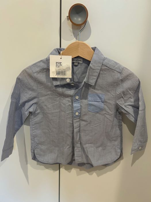 Nowa koszula dla chłopca, niebieska, fajny material 12 miesiecy