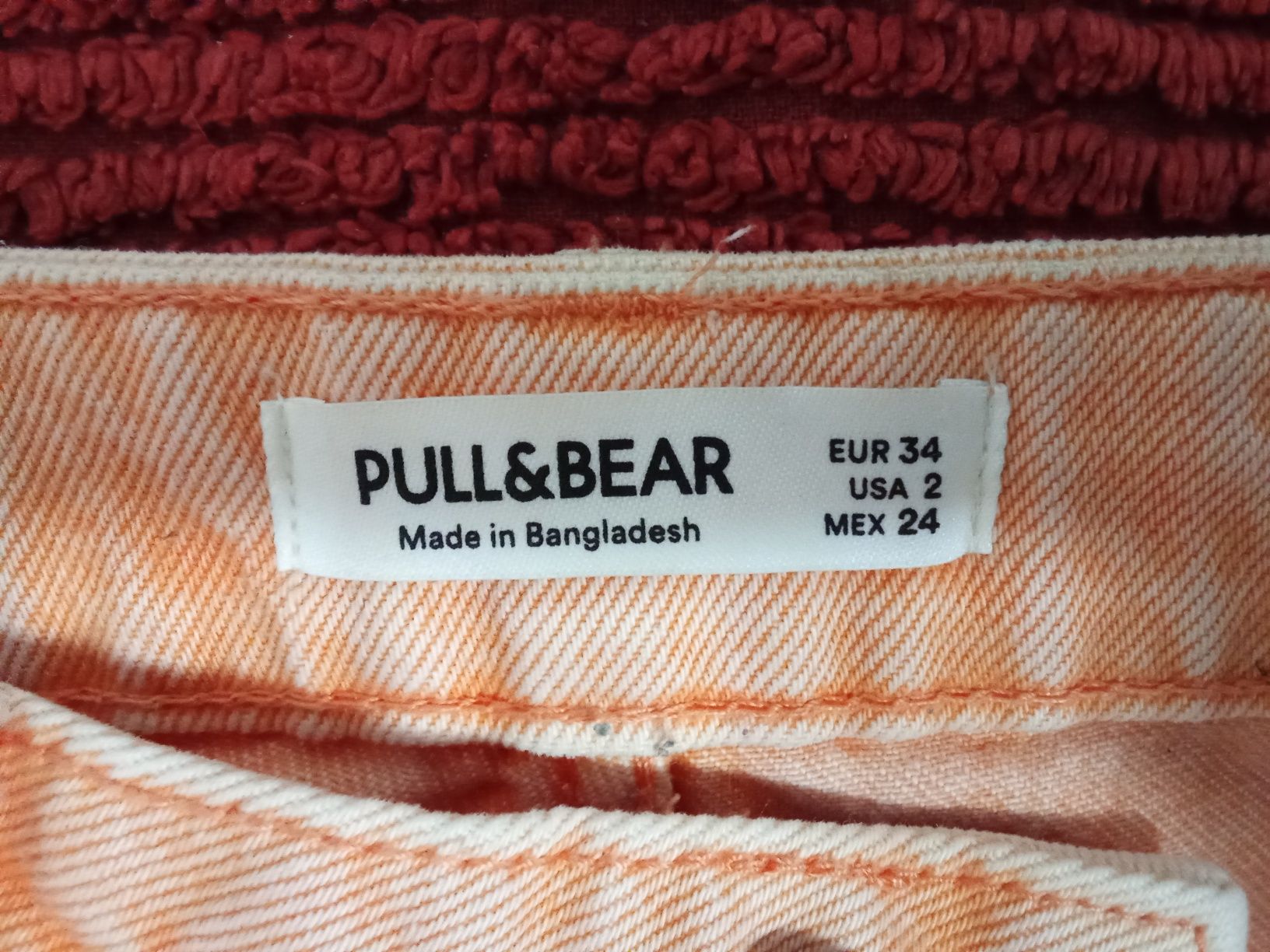 Calças de ganga laranja Pull le& Bear 34