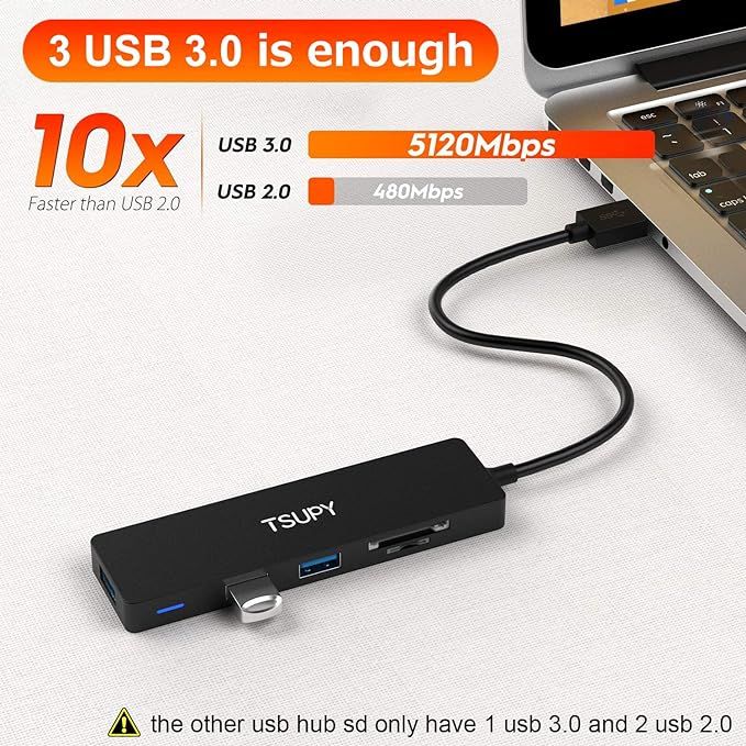 tsupy 5 w 1 rozdzielacz hub usb 3.0