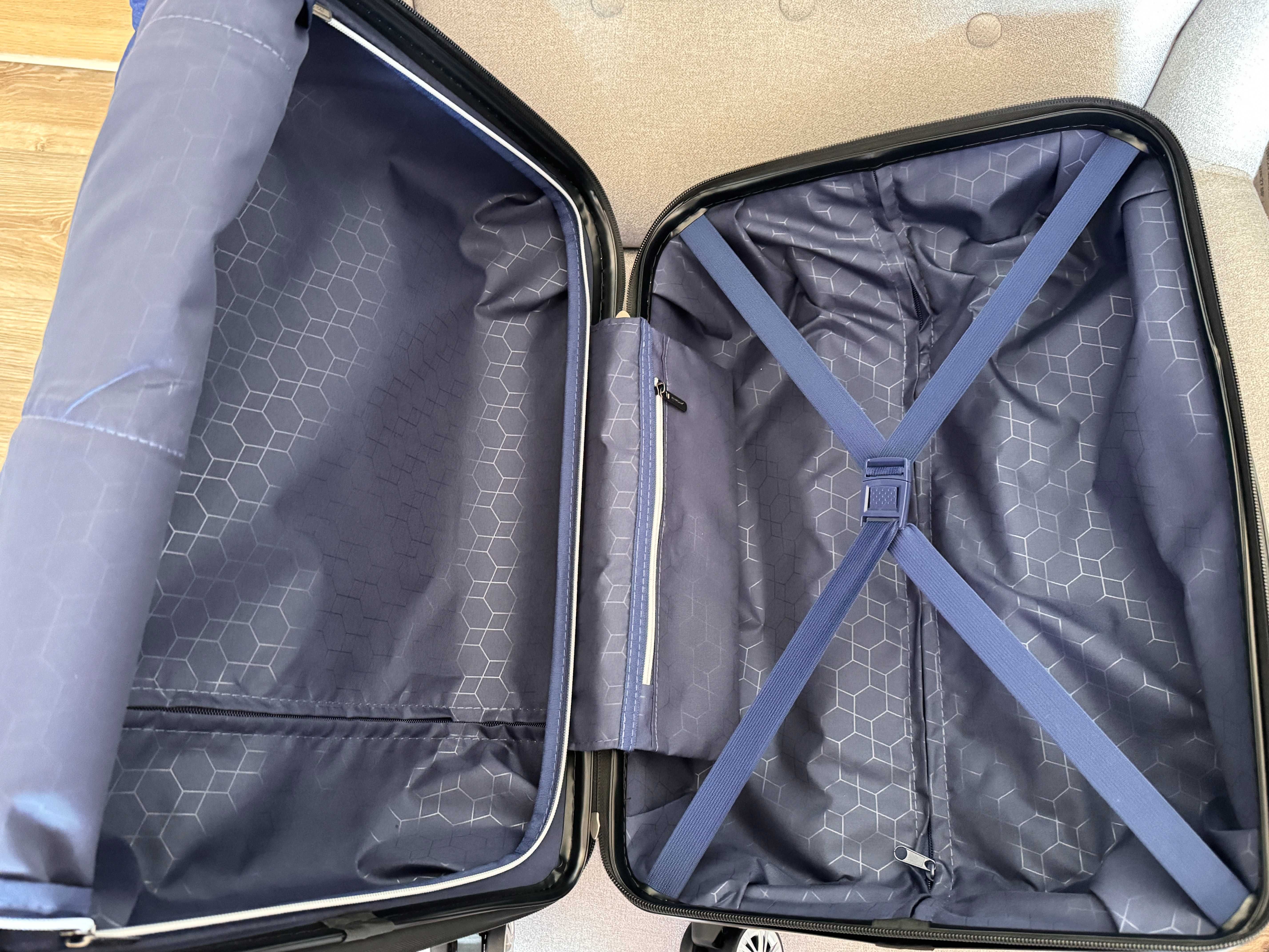 Walizka kabinowa 20” PC+ABS bagaż podręczny 33L 55x38x23 TSA