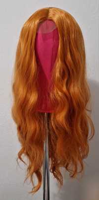Peruka rude długie włosy