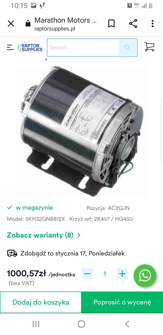 Silnik pompy z rozdzielną fazą