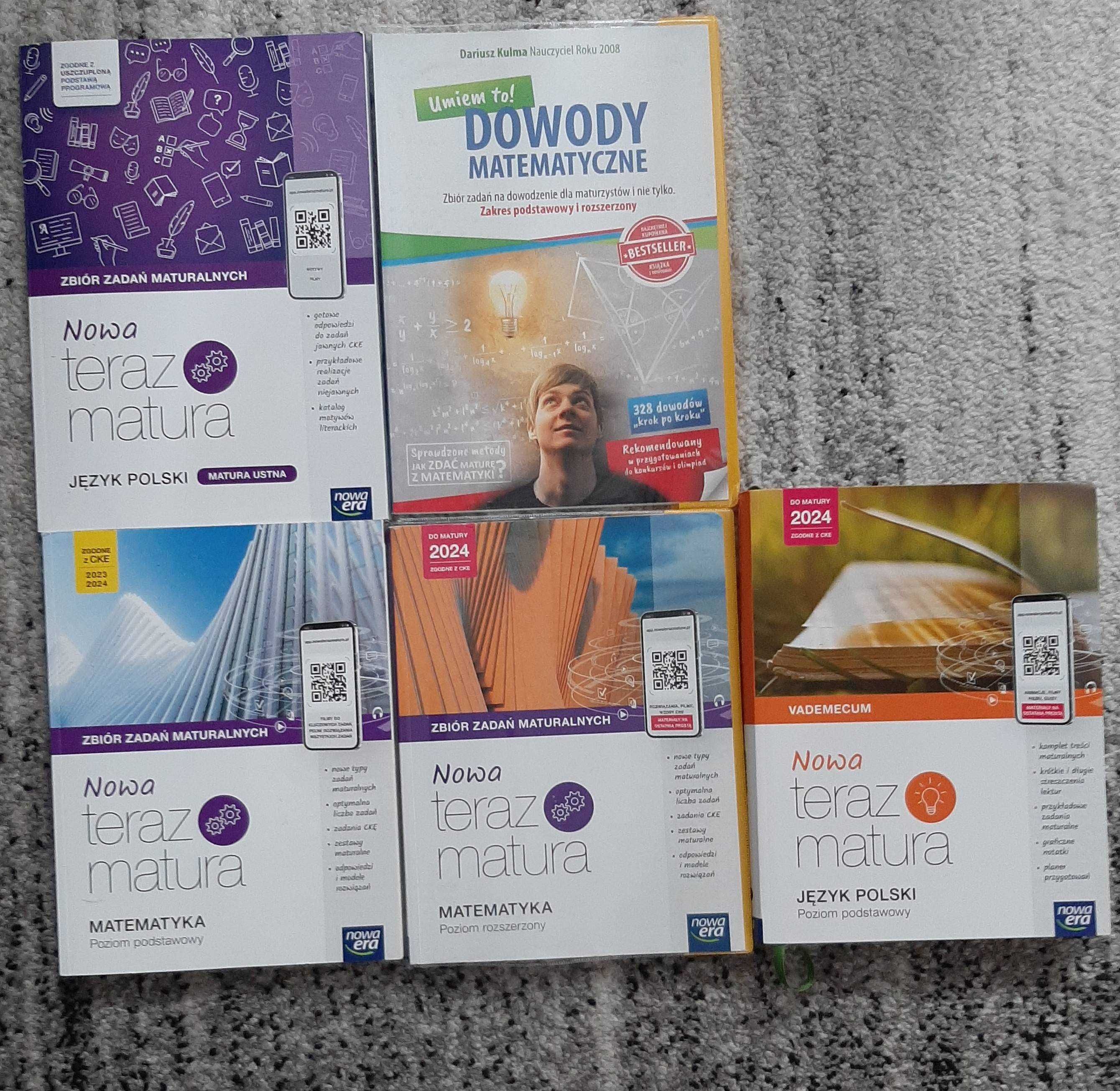 Książki do liceum klasa 1-4 + zestawy maturalne