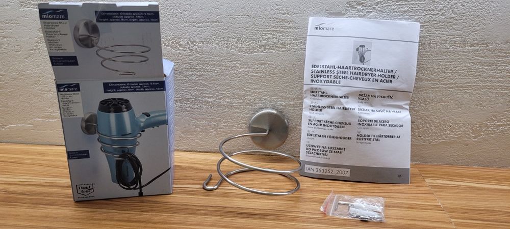 NOWY Uchwyt na suszarkę, stal nierdzewna