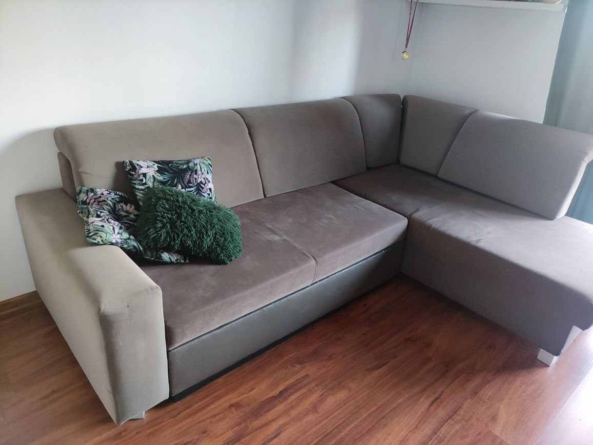 Narożnik 260x180 beż brąz
