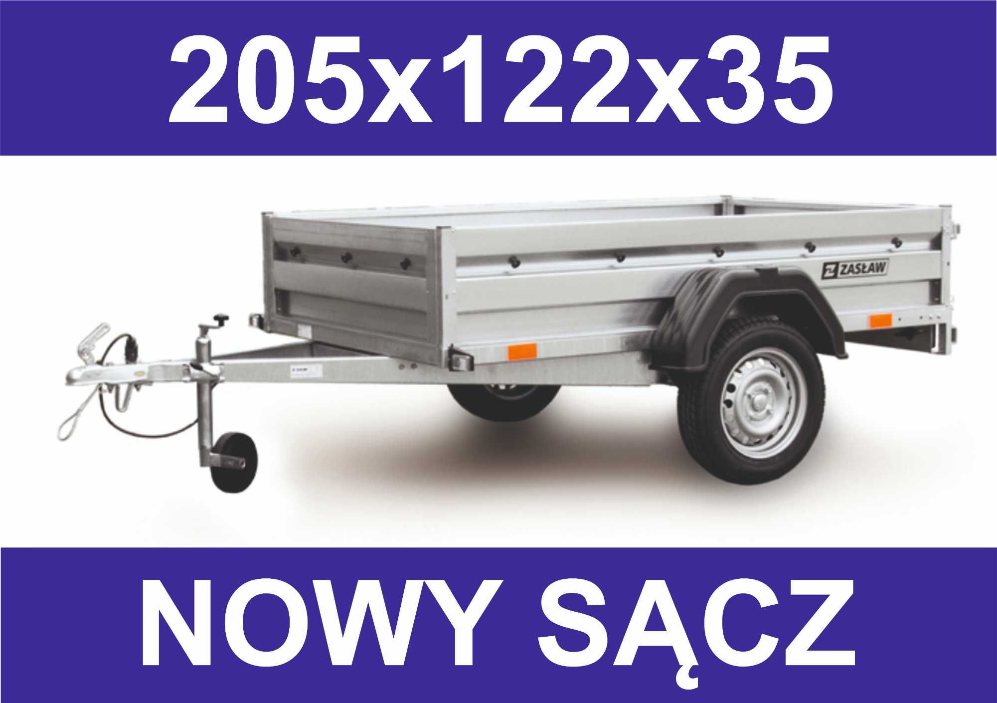 Przyczepa Przyczepka ZASŁAW 205SU 205x122x35 - UCHYLNA