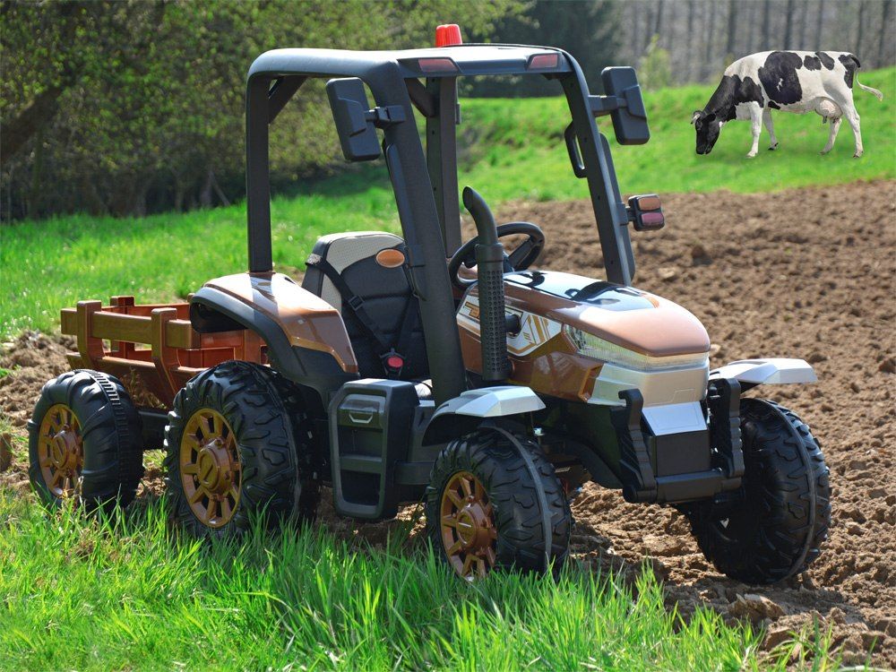 +przyczepa +PILOT +Akumulator 14ah 4x4 Traktor elektryczny dla dzieci