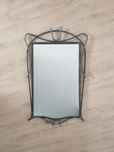 Lustro lusterko w metaloplastyce w kutej ramie metalowej