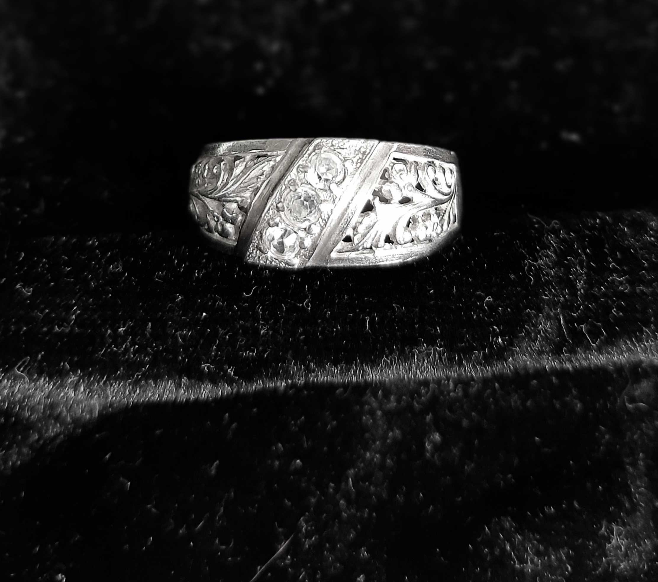Кольцо  серебряное винтажное, 19,5 размер.