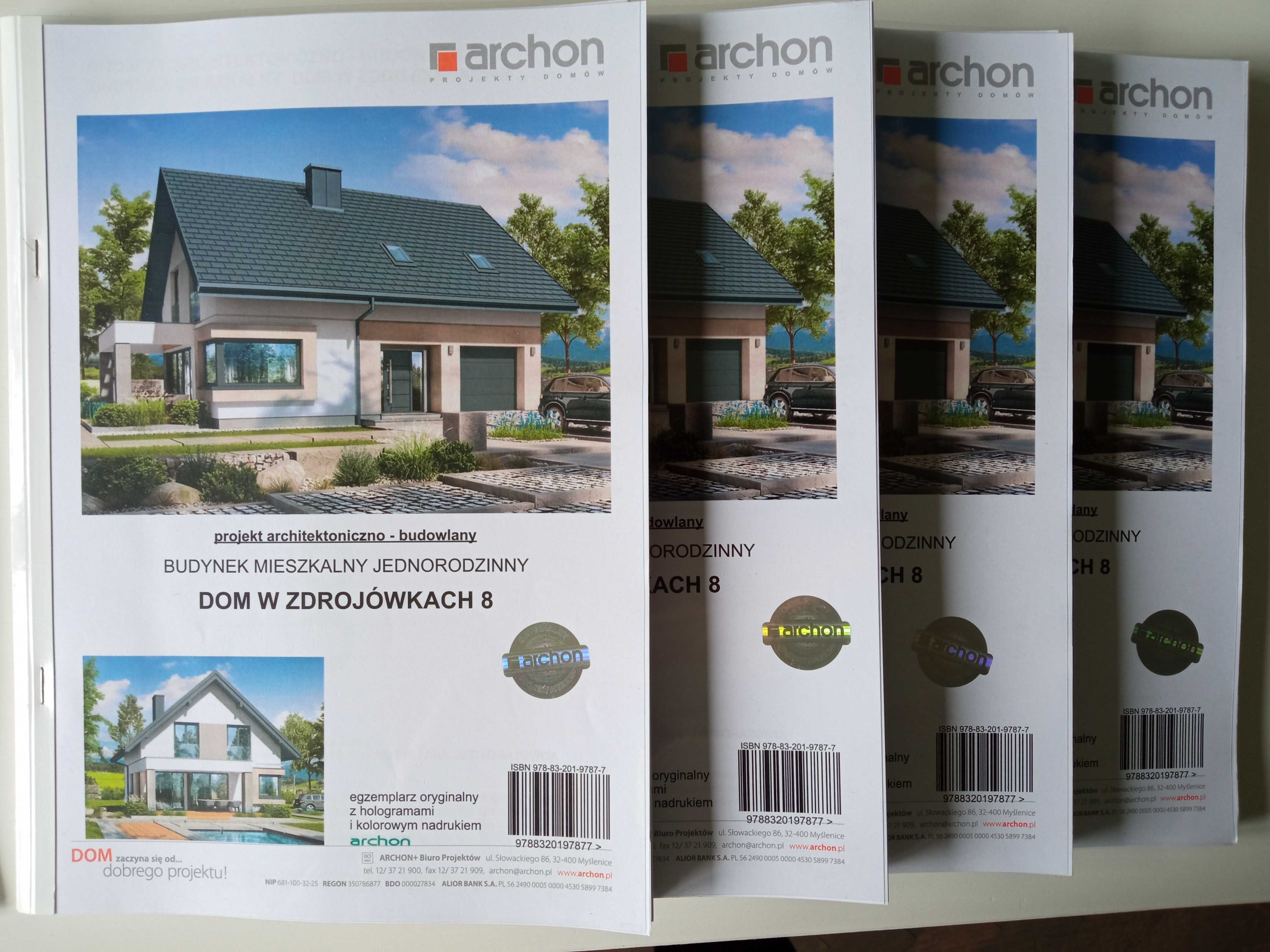 OKAZJA! Projekt domu, Dom w zdrojówkach 8 ARCHON 5 pokoi około 120 m2