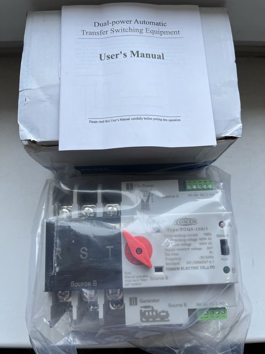 АВР Автомат введення резерву TOMZN TOQ5-100/3/4 63,100,125А Dual power