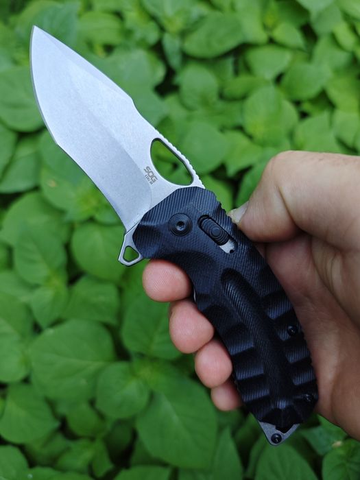 SOG Kiku XR G10,сталь D2,накладки из G10,подшипник,бочковидная рукоять