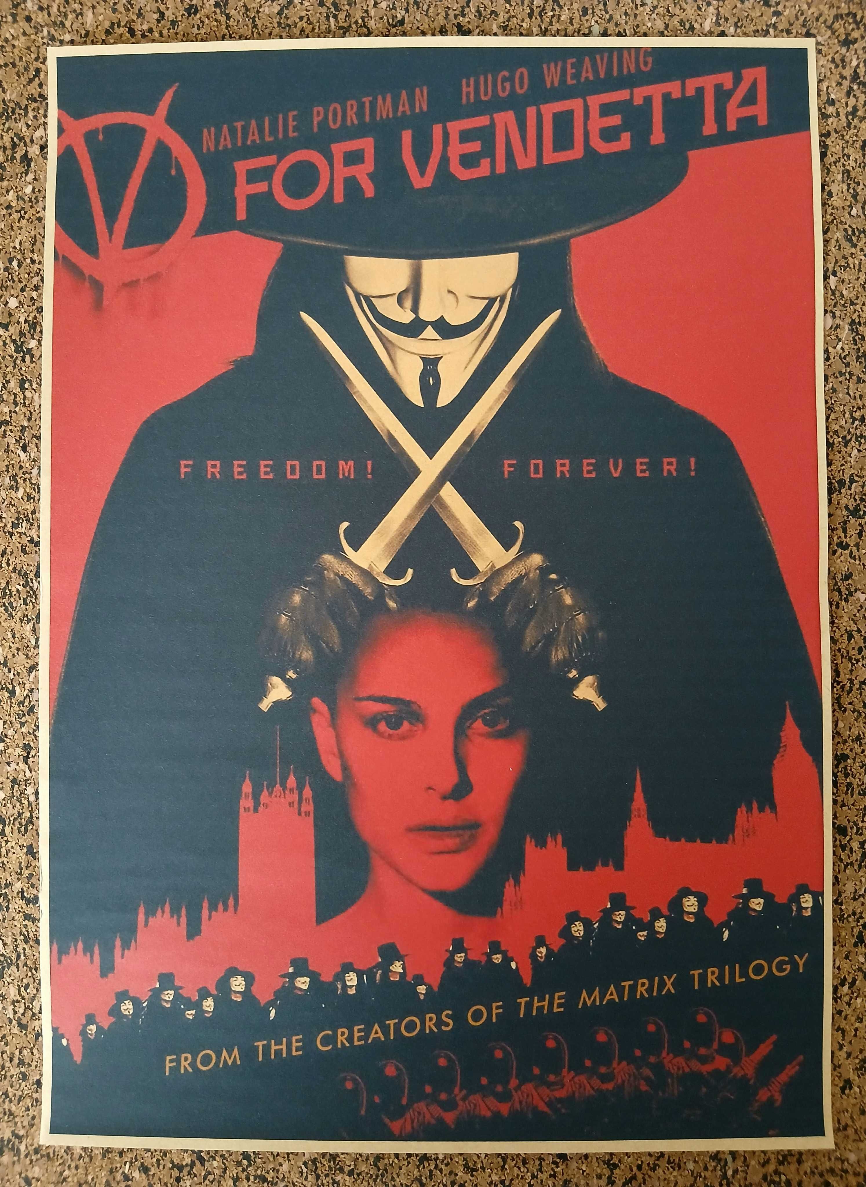 Poster - V For Vendetta (papel kraft, 30x42 cm)